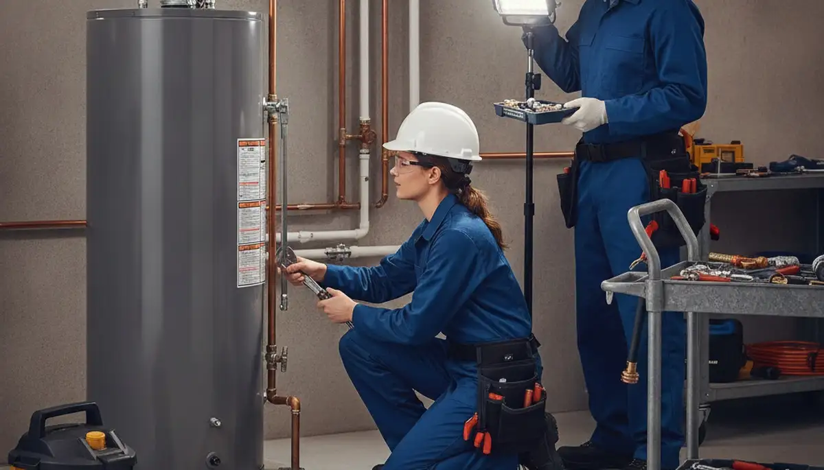 Bradenton, FL plumber repairing a home plumbing issue with professional service tools