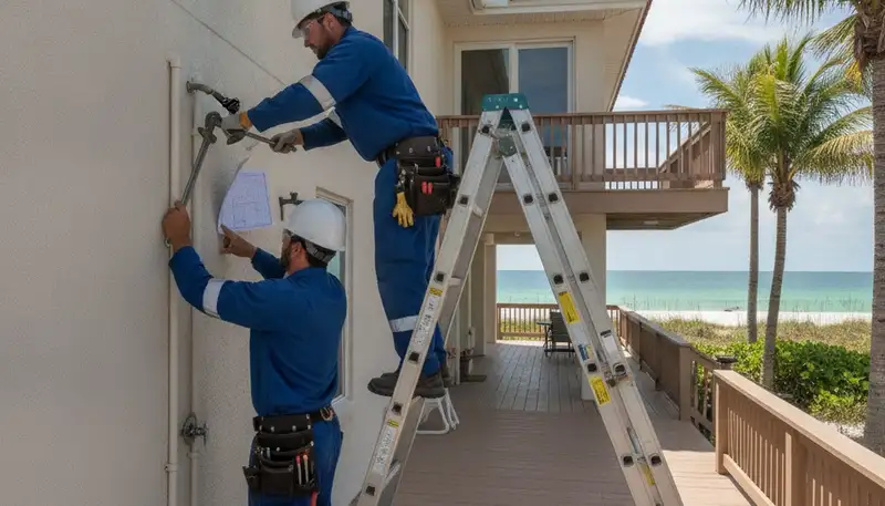 Bradenton, FL plumber repairing a leak for residential plumbing service
