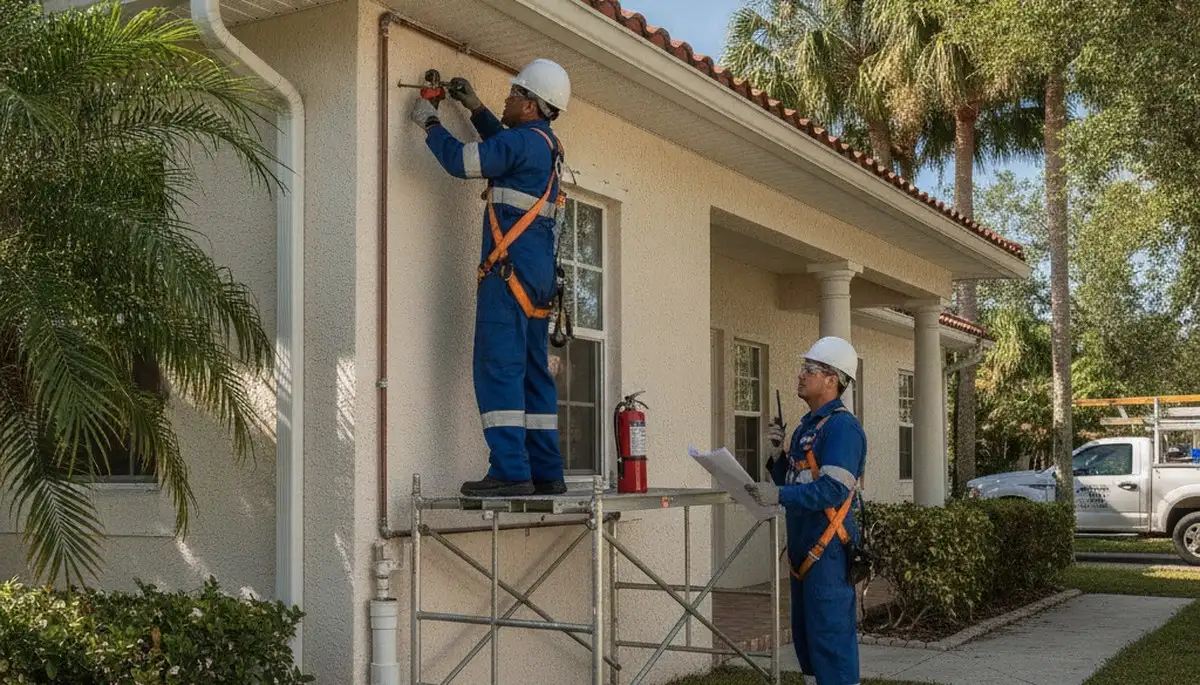 Bradenton, FL plumber repairing a pipe for residential plumbing service