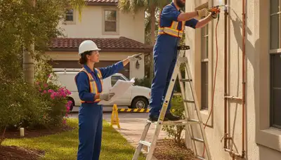 Bradenton, FL plumber repairing a residential pipe for plumbing service