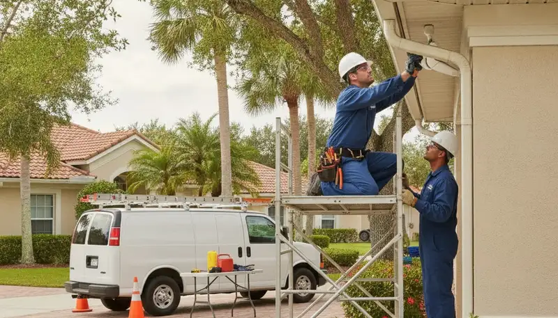 Plumber repairing pipe in Bradenton, FL for plumbing repair service