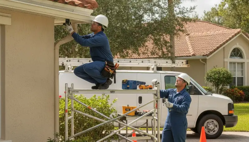 Plumber repairing a pipe in Bradenton, FL for plumbing repair service