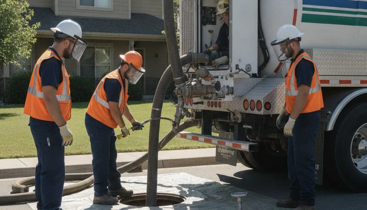 Bradenton, FL septic pumping service truck for home plumbing repairs and maintenance
