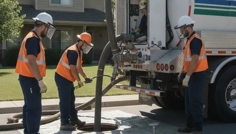 Bradenton, FL septic pumping service truck for home plumbing repairs and maintenance