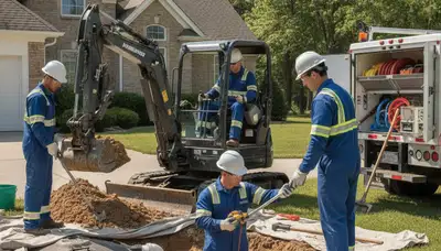 Bradenton, FL septic repair technician fixing a residential septic system for fast, reliable drain field service