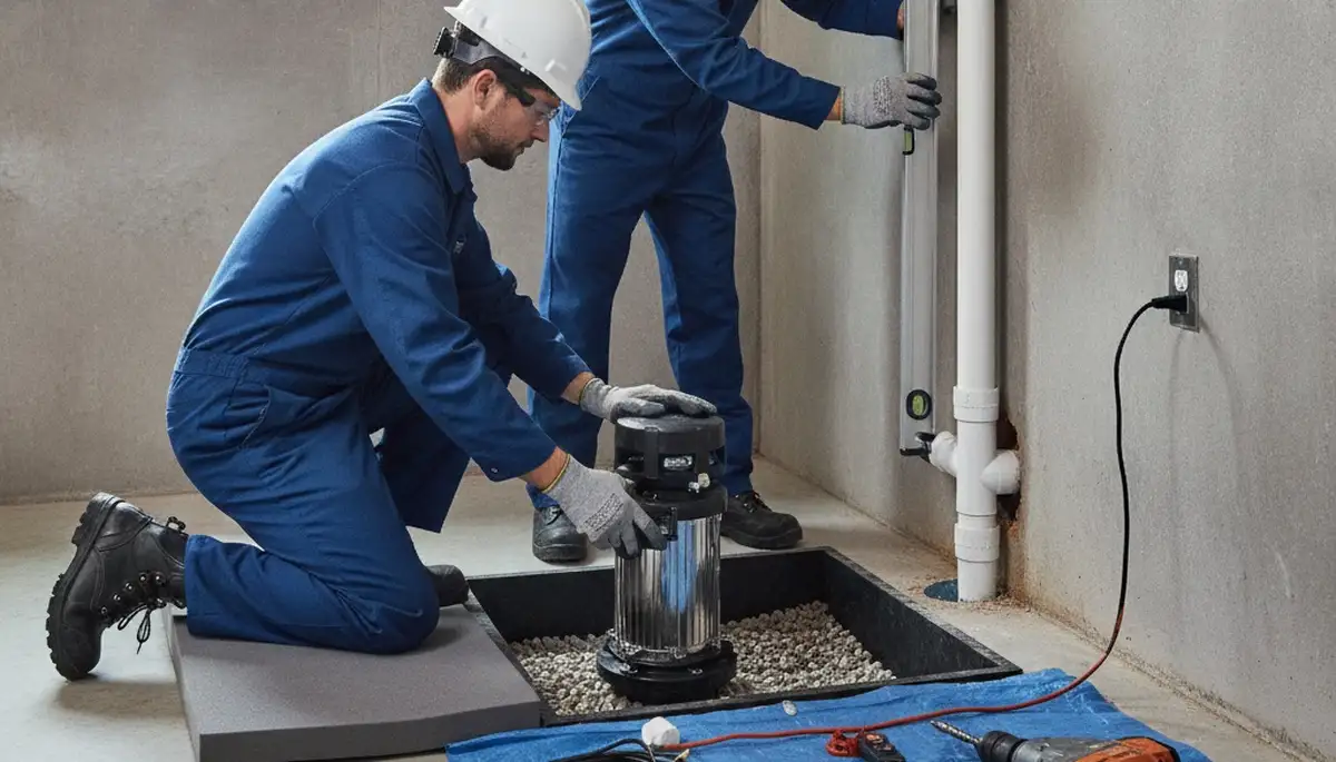 Bradenton, FL plumber installing a sump pump for home flood protection