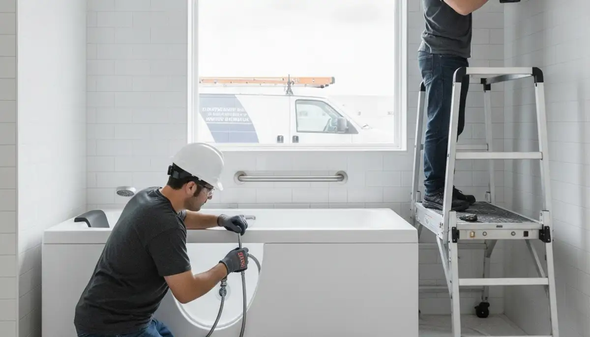 Bradenton, FL plumber installing walk-in tubs for safer home bathing services